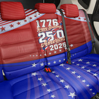 America Turns 250 I Turn 50 Back Car Seat Cover Patriotic Eagle Flag Birthday Stars Stripes