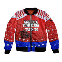 America Turns 250 I Turn 50 Bomber Jacket Patriotic Eagle Flag Birthday Stars Stripes