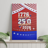 America Turns 250 I Turn 50 Canvas Wall Art Patriotic Eagle Flag Birthday Stars Stripes