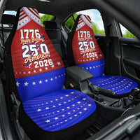 America Turns 250 I Turn 50 Car Seat Cover Patriotic Eagle Flag Birthday Stars Stripes