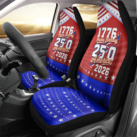 America Turns 250 I Turn 50 Car Seat Cover Patriotic Eagle Flag Birthday Stars Stripes