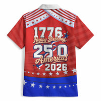 America Turns 250 I Turn 50 Hawaiian Shirt Patriotic Eagle Flag Birthday Stars Stripes