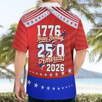 America Turns 250 I Turn 50 Hawaiian Shirt Patriotic Eagle Flag Birthday Stars Stripes