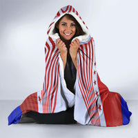 America Turns 250 I Turn 50 Hooded Blanket Patriotic Eagle Flag Birthday Stars Stripes