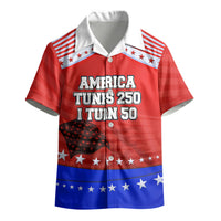 America Turns 250 I Turn 50 Kid Hawaiian Shirt Patriotic Eagle Flag Birthday Stars Stripes