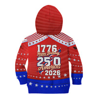 America Turns 250 I Turn 50 Kid Hoodie Patriotic Eagle Flag Birthday Stars Stripes