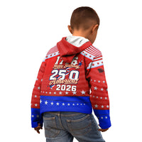 America Turns 250 I Turn 50 Kid Hoodie Patriotic Eagle Flag Birthday Stars Stripes