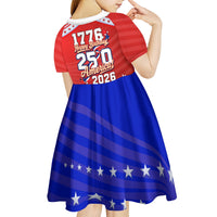 America Turns 250 I Turn 50 Kid Short Sleeve Dress Patriotic Eagle Flag Birthday Stars Stripes