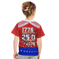 America Turns 250 I Turn 50 Kid T Shirt Patriotic Eagle Flag Birthday Stars Stripes