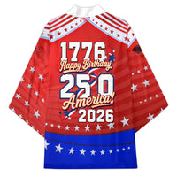 America Turns 250 I Turn 50 Kimono Patriotic Eagle Flag Birthday Stars Stripes