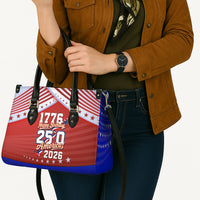America Turns 250 I Turn 50 Leather Bag Patriotic Eagle Flag Birthday Stars Stripes