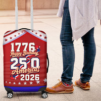 America Turns 250 I Turn 50 Luggage Cover Patriotic Eagle Flag Birthday Stars Stripes