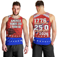 America Turns 250 I Turn 50 Men Tank Top Patriotic Eagle Flag Birthday Stars Stripes
