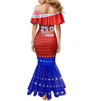 America Turns 250 I Turn 50 Mermaid Dress Patriotic Eagle Flag Birthday Stars Stripes