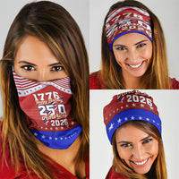 America Turns 250 I Turn 50 Neck Gaiter Patriotic Eagle Flag Birthday Stars Stripes