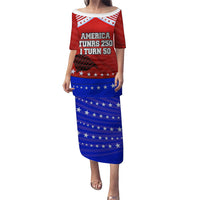 America Turns 250 I Turn 50 Puletasi Patriotic Eagle Flag Birthday Stars Stripes