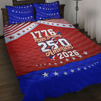 America Turns 250 I Turn 50 Quilt Bed Set Patriotic Eagle Flag Birthday Stars Stripes