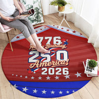 America Turns 250 I Turn 50 Round Carpet Patriotic Eagle Flag Birthday Stars Stripes