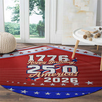 America Turns 250 I Turn 50 Round Carpet Patriotic Eagle Flag Birthday Stars Stripes