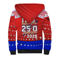 America Turns 250 I Turn 50 Sherpa Hoodie Patriotic Eagle Flag Birthday Stars Stripes