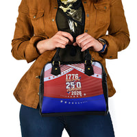 America Turns 250 I Turn 50 Shoulder Handbag Patriotic Eagle Flag Birthday Stars Stripes