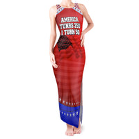 America Turns 250 I Turn 50 Tank Maxi Dress Patriotic Eagle Flag Birthday Stars Stripes