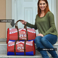 America Turns 250 I Turn 50 Travel Bag Patriotic Eagle Flag Birthday Stars Stripes