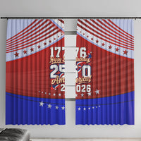 America Turns 250 I Turn 50 Window Curtain Patriotic Eagle Flag Birthday Stars Stripes