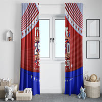 America Turns 250 I Turn 50 Window Curtain Patriotic Eagle Flag Birthday Stars Stripes