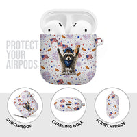 USA America Raccoon Hot Dog 250 Years AirPods Case 4th of July 1776-2026 Patriotic Fireworks