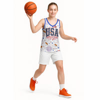 USA America Raccoon Hot Dog 250 Years Basketball Jersey 4th of July 1776-2026 Patriotic Fireworks