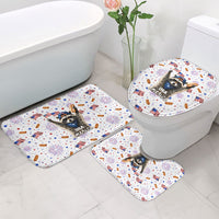 USA America Raccoon Hot Dog 250 Years Bathroom Set 4th of July 1776-2026 Patriotic Fireworks
