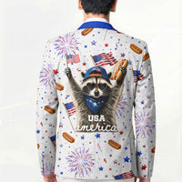 USA America Raccoon Hot Dog 250 Years Blazer 4th of July 1776-2026 Patriotic Fireworks