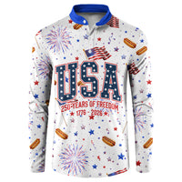 USA America Raccoon Hot Dog 250 Years Button Sweatshirt 4th of July 1776-2026 Patriotic Fireworks