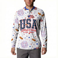 USA America Raccoon Hot Dog 250 Years Button Sweatshirt 4th of July 1776-2026 Patriotic Fireworks