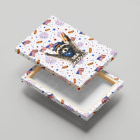 USA America Raccoon Hot Dog 250 Years Canvas Wall Art 4th of July 1776-2026 Patriotic Fireworks