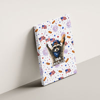 USA America Raccoon Hot Dog 250 Years Canvas Wall Art 4th of July 1776-2026 Patriotic Fireworks