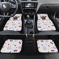USA America Raccoon Hot Dog 250 Years Car Mats 4th of July 1776-2026 Patriotic Fireworks