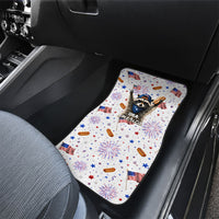 USA America Raccoon Hot Dog 250 Years Car Mats 4th of July 1776-2026 Patriotic Fireworks