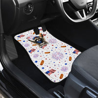 USA America Raccoon Hot Dog 250 Years Car Mats 4th of July 1776-2026 Patriotic Fireworks