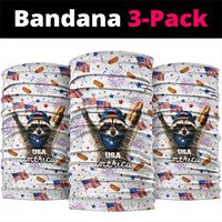 USA America Raccoon Hot Dog 250 Years Neck Gaiter 4th of July 1776-2026 Patriotic Fireworks