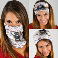 USA America Raccoon Hot Dog 250 Years Neck Gaiter 4th of July 1776-2026 Patriotic Fireworks