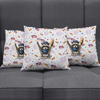 USA America Raccoon Hot Dog 250 Years Pillow Cover 4th of July 1776-2026 Patriotic Fireworks
