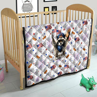 USA America Raccoon Hot Dog 250 Years Quilt 4th of July 1776-2026 Patriotic Fireworks