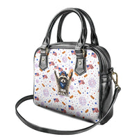 USA America Raccoon Hot Dog 250 Years Shoulder Handbag 4th of July 1776-2026 Patriotic Fireworks