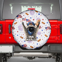 USA America Raccoon Hot Dog 250 Years Spare Tire Cover 4th of July 1776-2026 Patriotic Fireworks