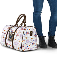 USA America Raccoon Hot Dog 250 Years Travel Bag 4th of July 1776-2026 Patriotic Fireworks