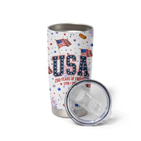 USA America Raccoon Hot Dog 250 Years Tumbler Cup 4th of July 1776-2026 Patriotic Fireworks