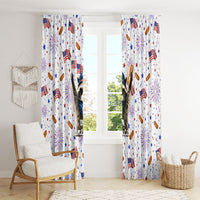 USA America Raccoon Hot Dog 250 Years Window Curtain 4th of July 1776-2026 Patriotic Fireworks