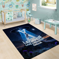 Scotland Kelpies And Unicorn UFO Area Rug Sci-Fi Alien Abduction And Magic Legends